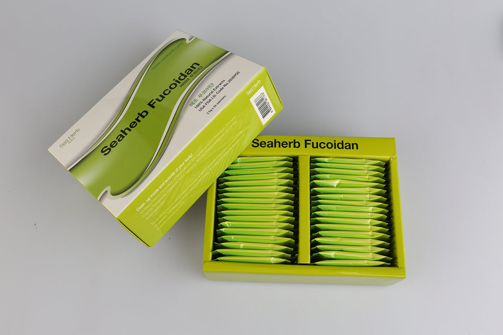 SeaHerb Fucoidan ingredients close-up emphasizing natural seaweed extract