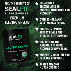 SEALFIT ElectroGreens glass mixed shows vibrant greens for daily energy.