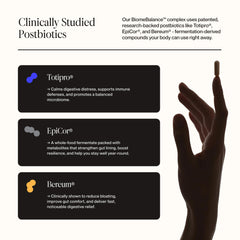 SecondKind BiomeBalance science illustration conveys postbiotic power for gut health.