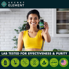 Secret Element Citrus Bergamot 1000mg two-pack back displays label details and purity notes.