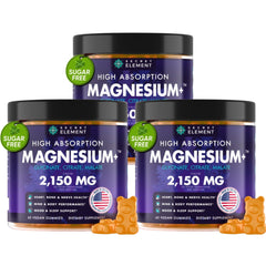 Secret Element magnesium glycinate orange gummies bottle shows high-absorption wellness potential