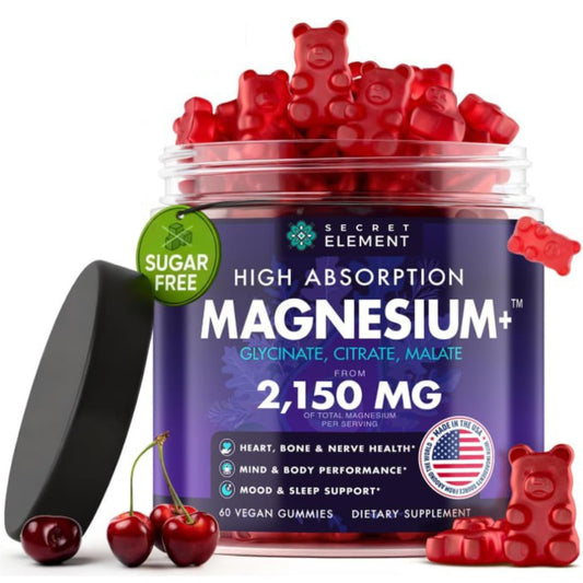 Secret Element Magnesium Gummies 3in1 bottle for effortless daily intake.