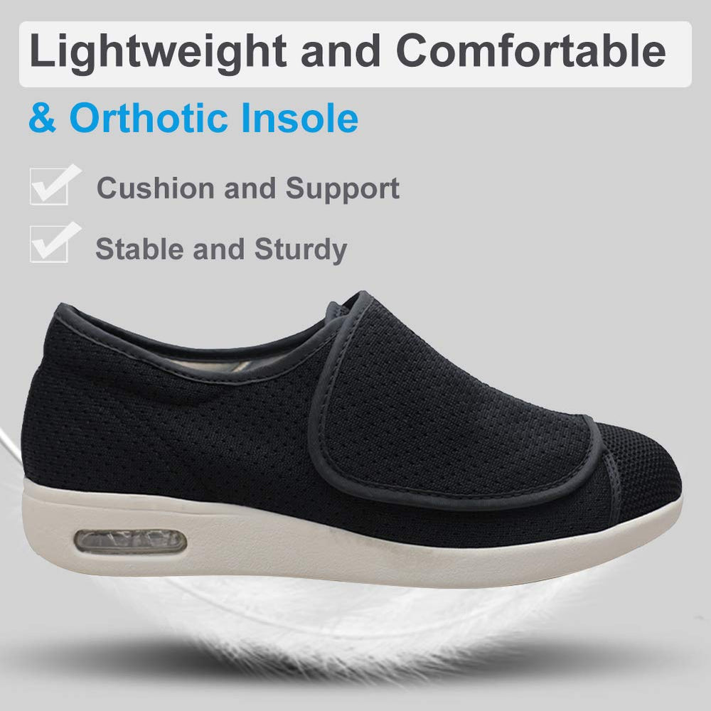 Secret Slippers extra-wide shoe for swollen feet with roomy toe box.