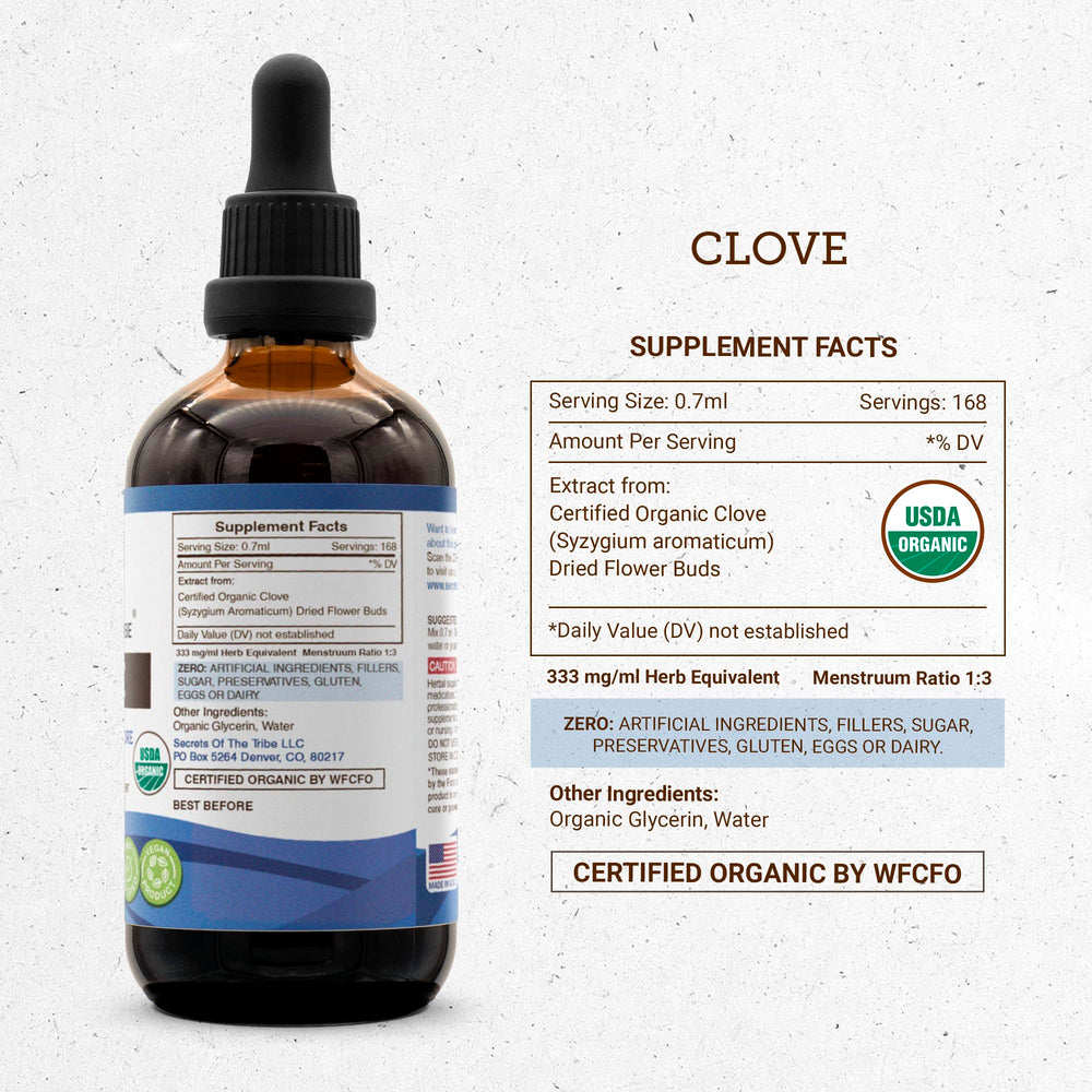 Secrets of the Tribe Clove lab test certificate signals purity and safety