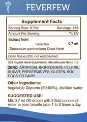 Secrets of the Tribe feverfew liquid extract pour for easy serving.
