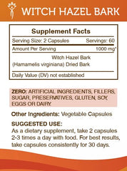 Secrets of the Tribe Hamamelis virginiana bark capsules show plant-based easy-to-digest option