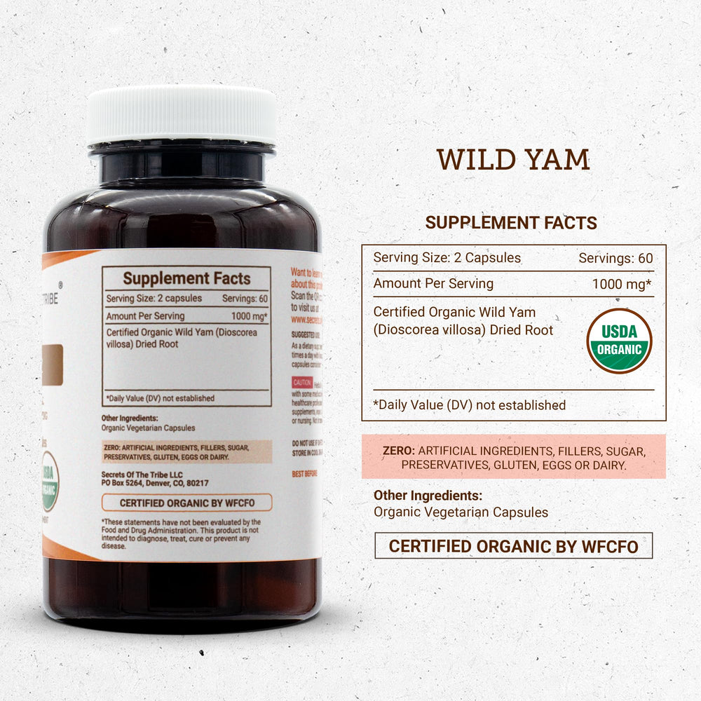 Secrets of the Tribe label shows USDA Organic status for trust.