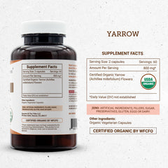 Secrets of the Tribe Yarrow dried leaf and flower, authentic botanical ingredients