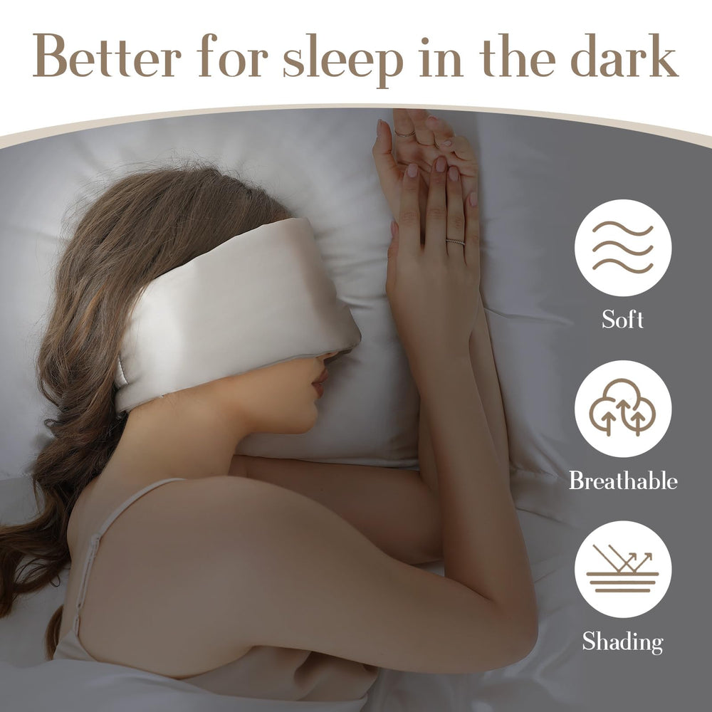 SECZIPE silk sleep mask adjustable band demonstrates secure, customizable fit