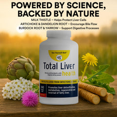 See Yourself Well Total Liver Health capsules ready for daily wellness routine.