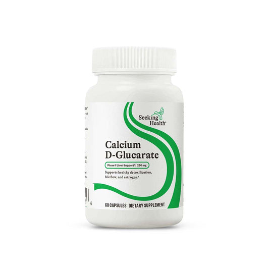 Seeking Health Calcium D-Glucarate bottle front for metabolism and liver support