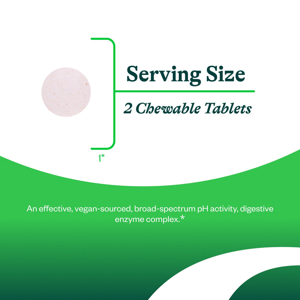 Seeking Health Digestive Enzymes label highlights ingredients and allergen-free formula.