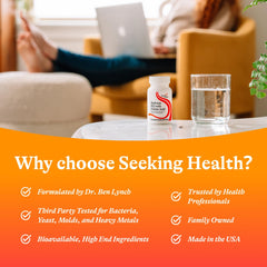 Seeking Health Hydroxo B12 bottle ambient shot conveying allergen-friendly formula