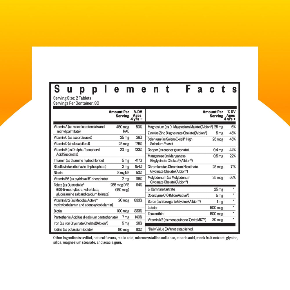 Seeking Health Kids Multivitamin Chewable tablets for daily health support