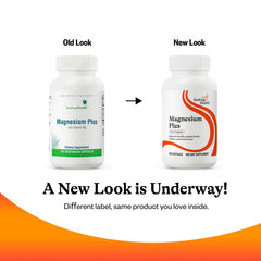 Seeking Health Magnesium Plus in a bedtime scene suggesting sleep support.