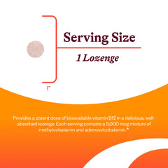 Close-up of Seeking Health Methyl B12 5000 lozenges underscores high potency