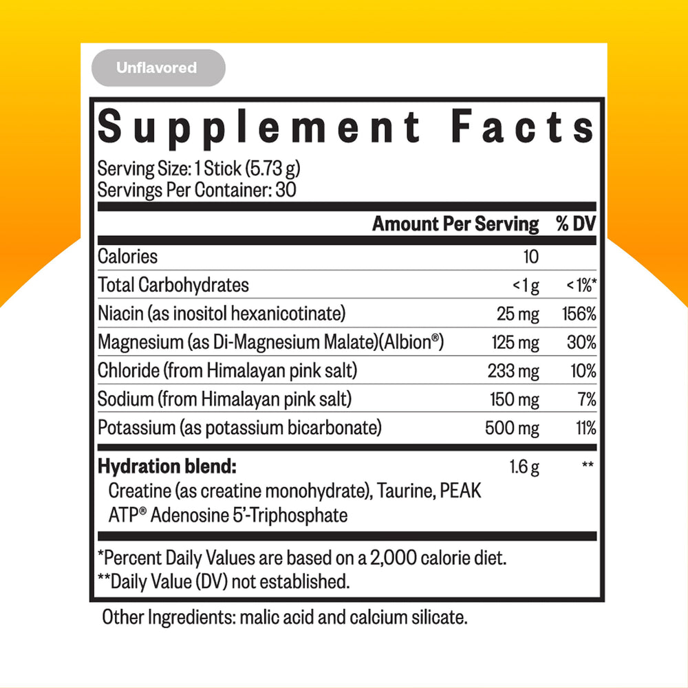 Seeking Health Optimal Electrolyte Sticks open pack ready to mix for on-the-go hydration.