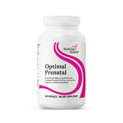 Seeking Health Optimal Prenatal bottle front view for daily prenatal support.