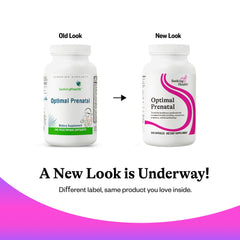 Seeking Health Optimal Prenatal packaging stack shows allergen-conscious design.