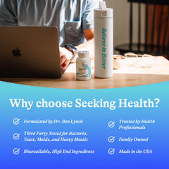 Seeking Health packaging process conveys quality manufacturing standards