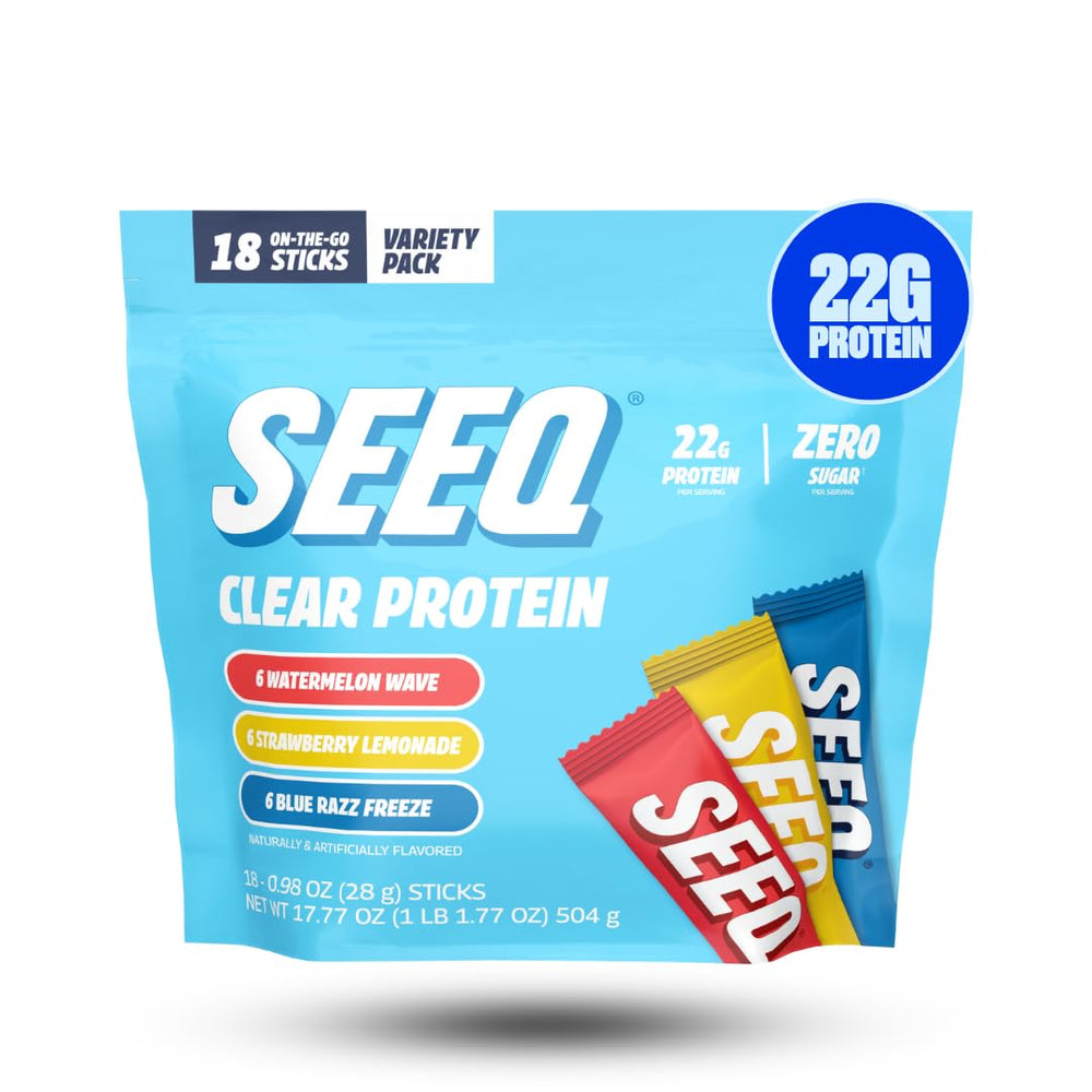 SEEQ Blue Razz Freeze stick highlights a refreshing post-workout flavor.