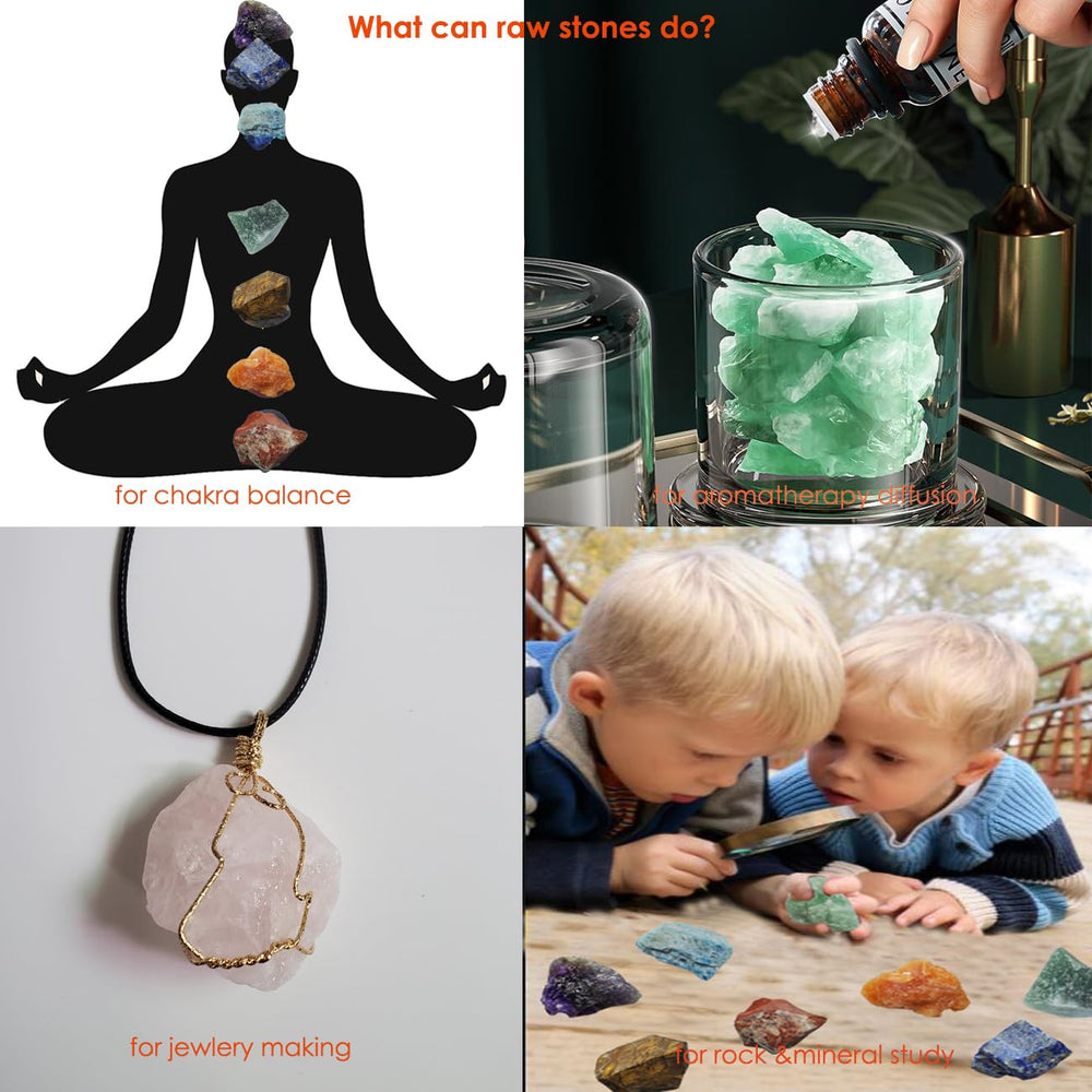 SeeuFun wicca and reiki stone assortment for rituals and positive energy