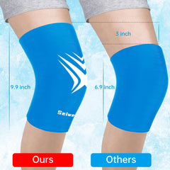 SEIWEHIDO hands-free knee compression wrap enables easy movement during therapy.
