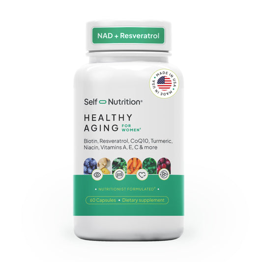 Self Nutrition Healthy Aging Women’s Supplement bottle for daily vitality support