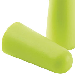 Sellstrom hi-vis green ear plugs suitable for reducing noise at work.