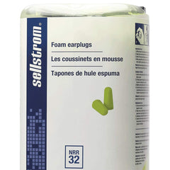 Sellstrom ear plugs bullet-shaped, self-adjusting to the ear canal.
