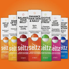 Seltz Enhance blood orange flavor illustration appealing to taste and routine