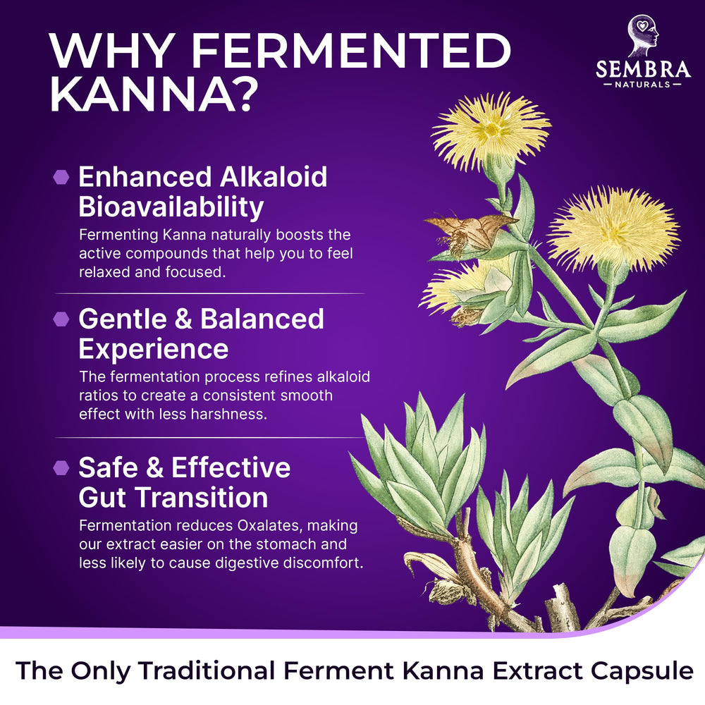 SEMBRA NATURALS KannaFocus bottle top: easy access for daily rituals.