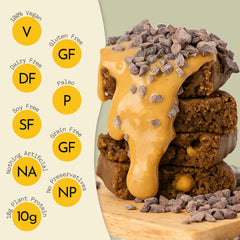 Send Bars Banana Bread Bar slice ready for tasting