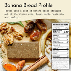 Send Bars Banana Bread Bar unwrapped with natural banana bread flavor