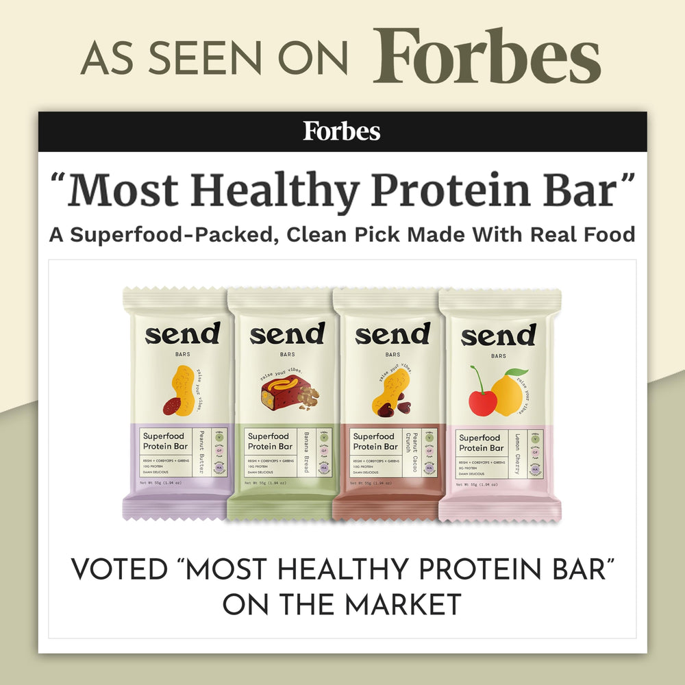 Send Bars Vegan protein bar close-up of nuts and seeds