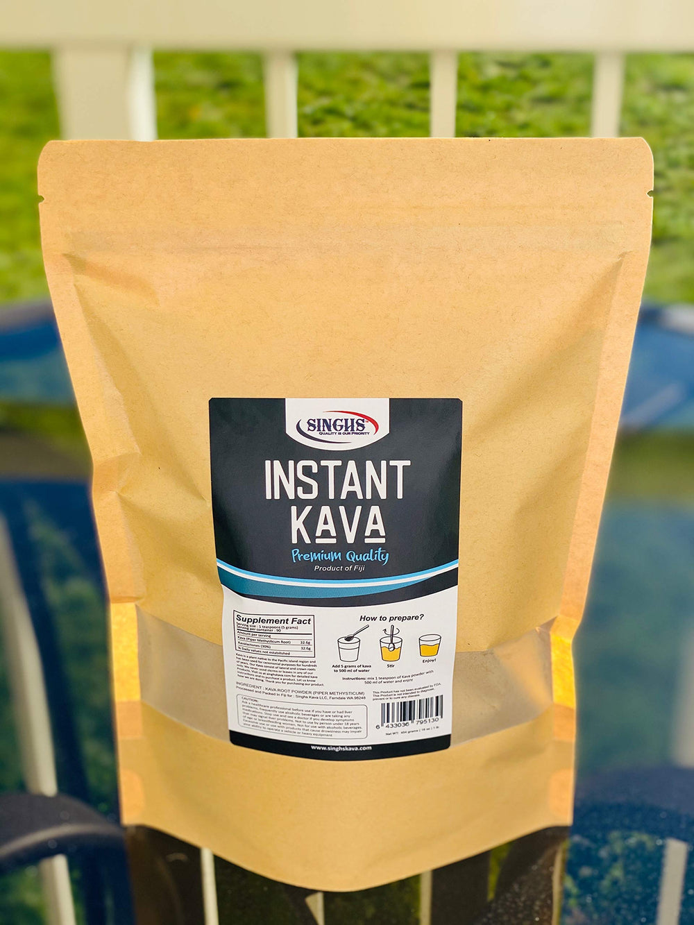 SENIOR KAVA noble-certified Fijian kava label highlighting quality