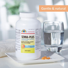 Senna Plus pouring scene showing convenient packaging and servings.