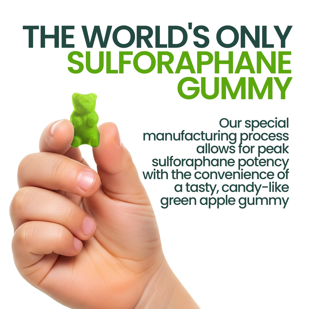 Vegan-friendly NeuroBrocc gummies in a clear package