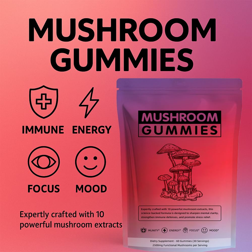 Seodon fruity flavor mushroom gummy ready for on-the-go snacking.