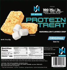 Sepe Nutrition Protein Treat allergen note warns about tree nuts and milk.