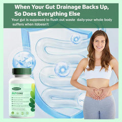 Sequente GutCore ingredients blend visual with Inulin, Fennel, Ginger, Slippery Elm Bark.