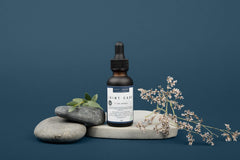 Menthol cooling splash highlighting soothing, refreshing feel on skin