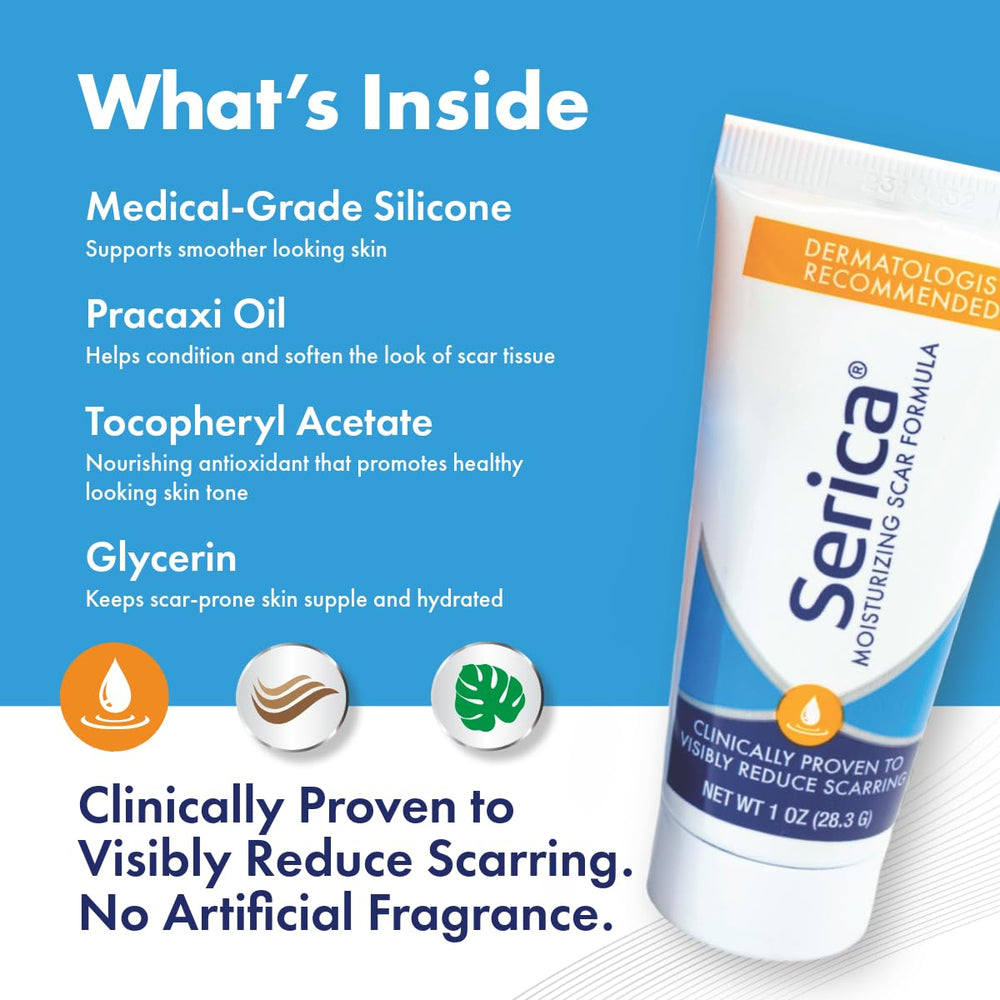 Serica Scar Gel with Pracaxi oil nourishes moisture and elasticity.