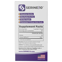 SERINE10 box with 30 packets for a month of brain support routines