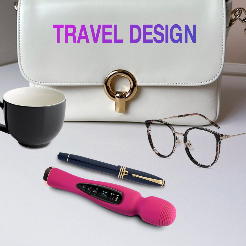 Seritivo pink cordless massager with modern design for personal care routines.