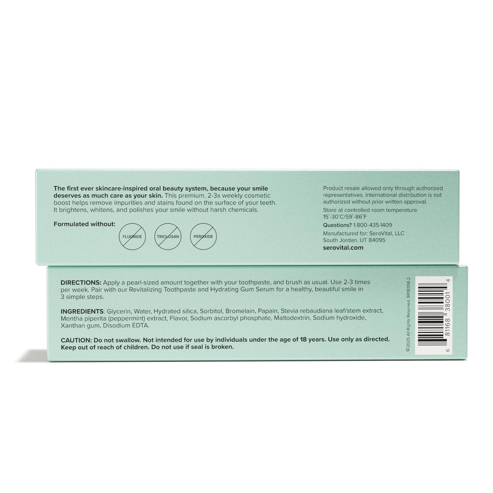 Mint Kiss breath feels fresh and clean after polishing with Serovital Smile.