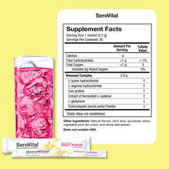 Serovital rapid dissolve powder stirs in water for a refreshing morning ritual.