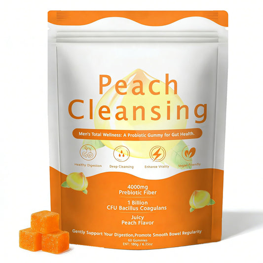 SERSANVE Peach Prebiotic Gummies bottle for convenient daily digestive support.