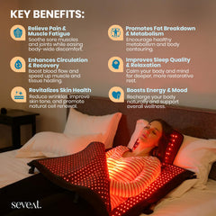 Seveat Red Light Wellness Mat full-body coverage for complete sessions