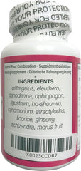Seven Forests Astragalus 10+ tablets shown with dogs and cats for daily vitality